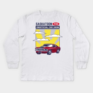 Revving Through YXE Saskatoon Kids Long Sleeve T-Shirt